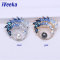 test-Veeka Luxury Brooches Big Freshwater Pearls Fine Jewelry with Sparking Blue Crystal Gold and Silver Two Color for Choice