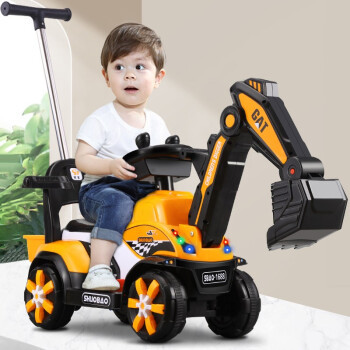 Large size child excavator for riding and riding