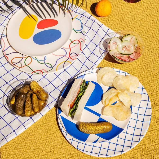 Outline Bamboo Salad Plates