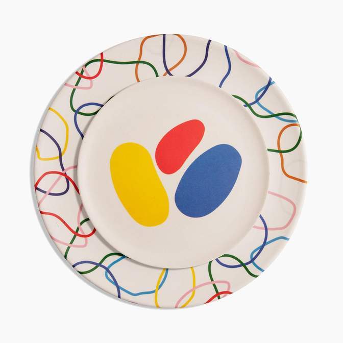 Outline Bamboo Salad Plates