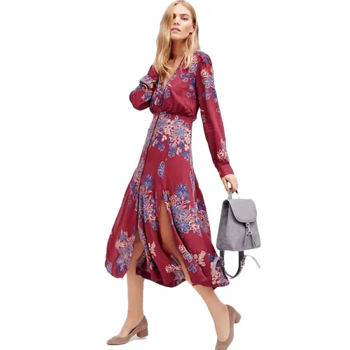 Floral Print Buttoned