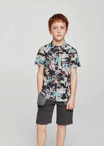 Floral Print Buttoned