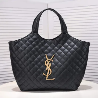YSL Icare quilted lambskin oversized shopping bag(High-end grade)