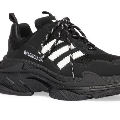 WOMEN'S BALENCIAGA / ADIDAS TRIPLE S SNEAKER IN BLACK