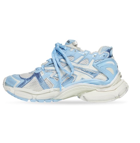 MEN'S BALENCIAGA RUNNER SNEAKER IN light  blue, white