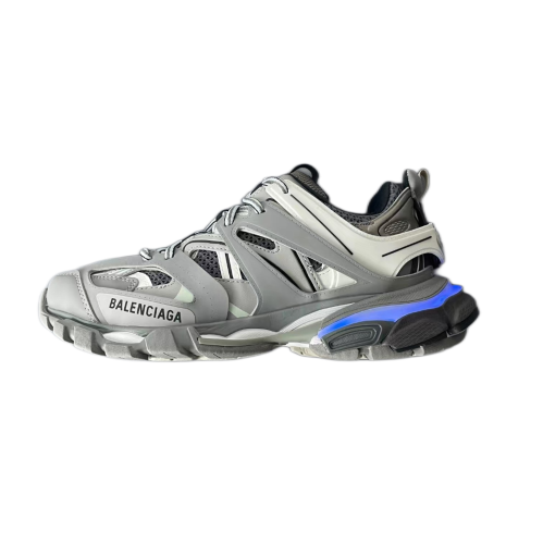 MEN'S BALENCIAGA  TRACK LED SNEAKER IN GREY AND WHITE