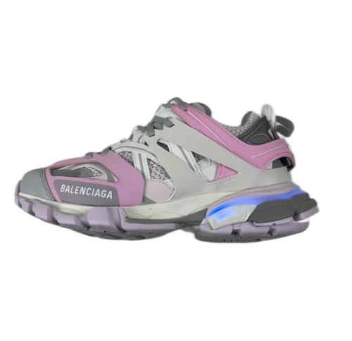 MEN'S BALENCIAGA  TRACK LED SNEAKER IN GREY AND PINK