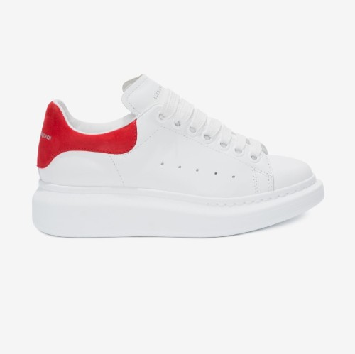 WOMEN'S Alexander McQueen Oversized Sneaker in White/red