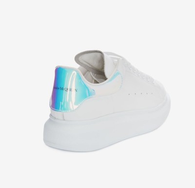 WOMEN'S Alexander McQueen Oversized Sneaker in White/ colorful blue