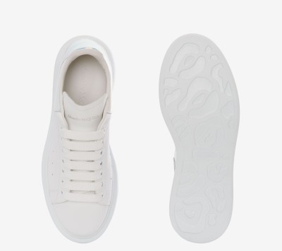 WOMEN'S Alexander McQueen Oversized Sneaker in White/ colorful blue