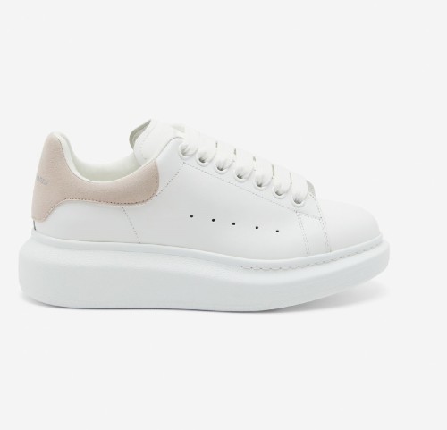 WOMEN'S Alexander McQueen Oversized Sneaker in White/ light pink