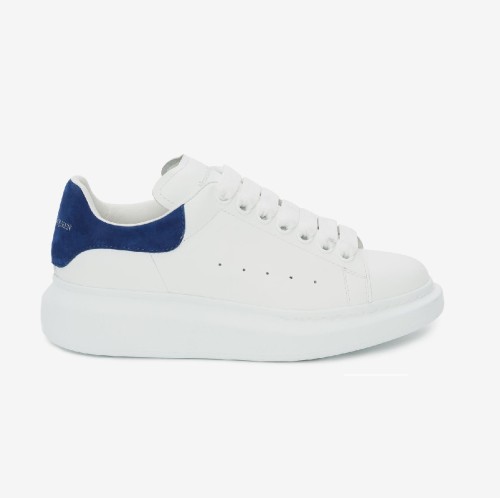 WOMEN'S Alexander McQueen Oversized Sneaker in White/ blue