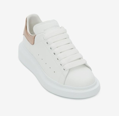 WOMEN'S Alexander McQueen Oversized Sneaker in White/ golden