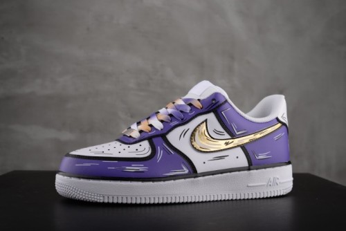 Air Force 1 Two-dimensional animation wind Laker purple gold