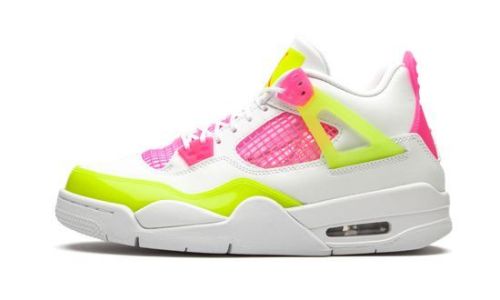 Air Jordans 4 Retro White Lemon Pink