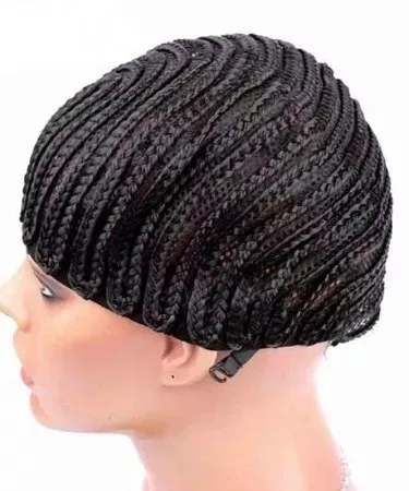 Cornrows Wig Cap With Adjustable Strap Easier To Sew In For Loss Hair