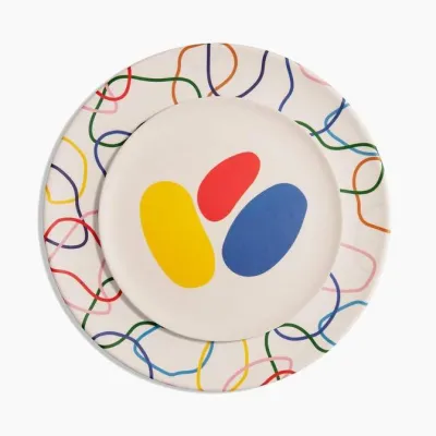 Outline Bamboo Salad Plates