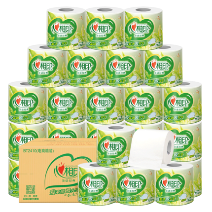 24 Rolls 4 Layers Original Wood Pulp Toilet Paper Bundled 24 In 1 Toilet Paper