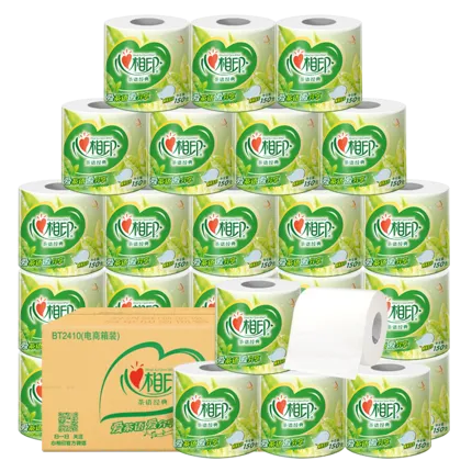 24 Rolls 4 Layers Original Wood Pulp Toilet Paper Bundled 24 In 1 Toilet Paper