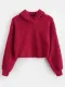 Drop Shoulder Fluffy Boxy Hoodie - Deep Blue