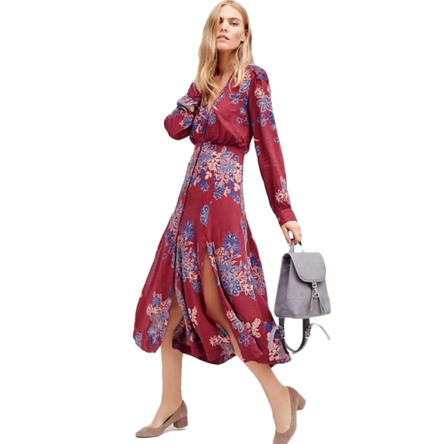 Floral Print Buttoned