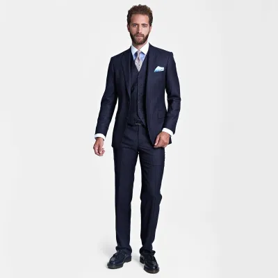 Upward Herringbone Suit