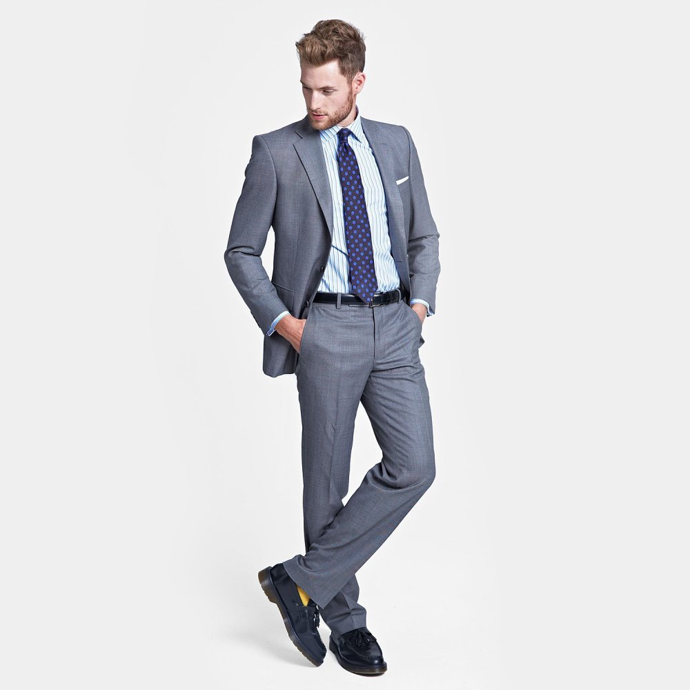 Upward Herringbone Suit
