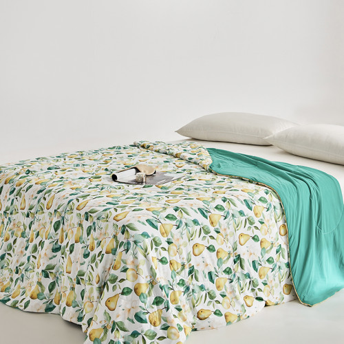 High-end brocade and spandex knitted digital printed summer quilt machine washable ice quilt ice leather quilt