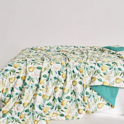High-end brocade and spandex knitted digital printed summer quilt machine washable ice quilt ice leather quilt