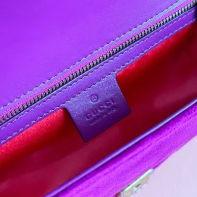 GG Velvet Small Marmont shoulder bag
