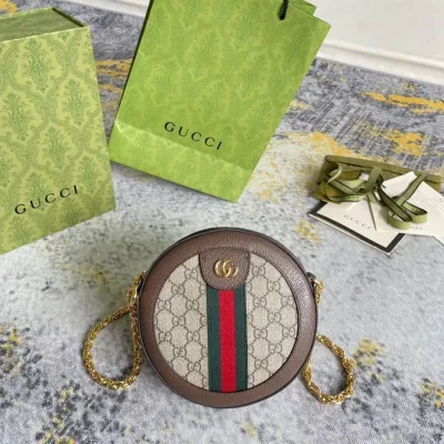 Ophidia GG mini round shoulder bag
