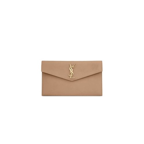 YSL UPTOWN POUCH IN GRAIN DE POUDRE EMBOSSED LEATHER