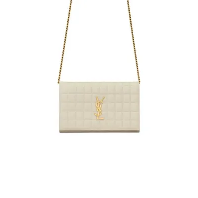 YSL LAMBSKIN CASSANDRE CHAIN WALLET