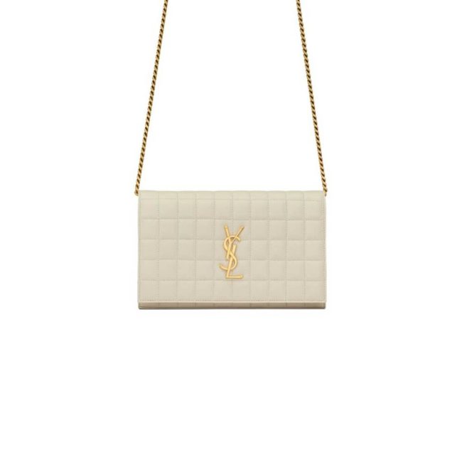 YSL LAMBSKIN CASSANDRE CHAIN WALLET