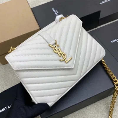 COLLEGE MEDIUM CHAIN BAG IN QUILTED LEATHER