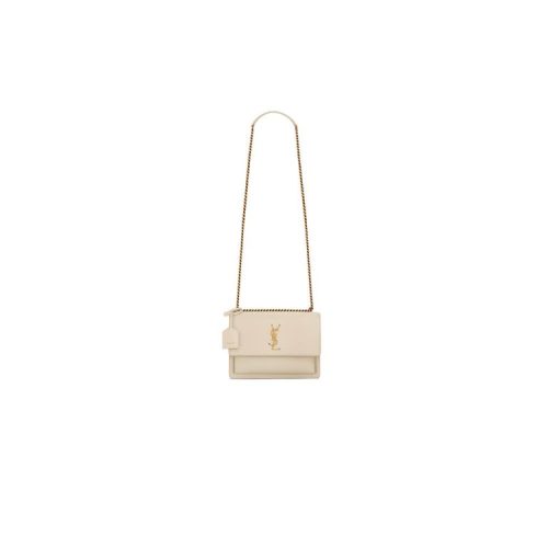 SUNSET MEDIUM CHAIN BAG IN SMOOTH LEATHER