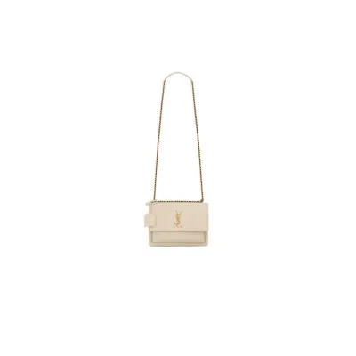 SUNSET MEDIUM CHAIN BAG IN SMOOTH LEATHER