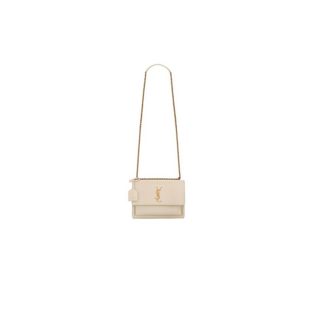 SUNSET MEDIUM CHAIN BAG IN SMOOTH LEATHER