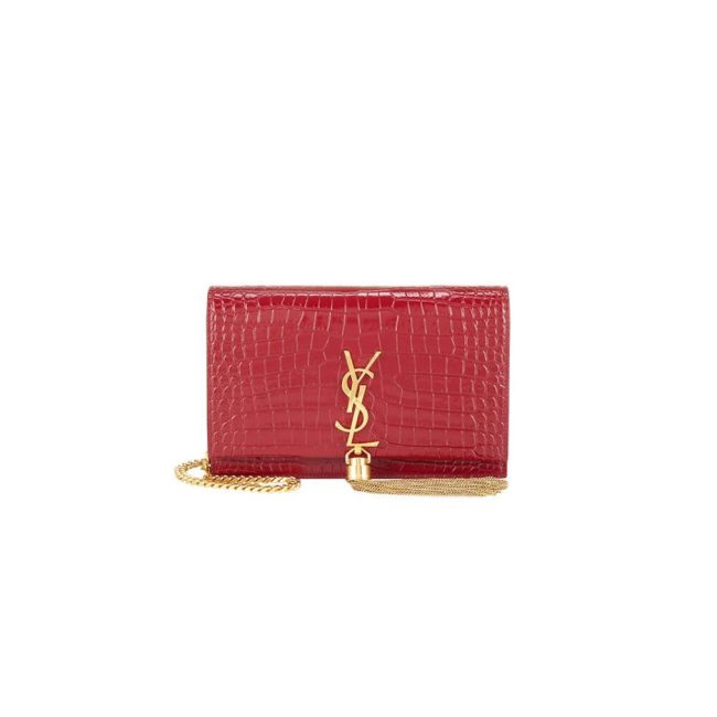 YSL KATE EMBOSSED SHOULDER BAG