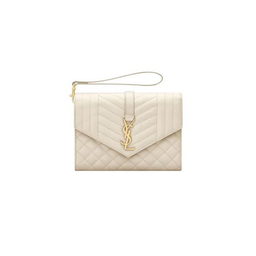 YSL CASSANDRE matelass?? leather flap clutch