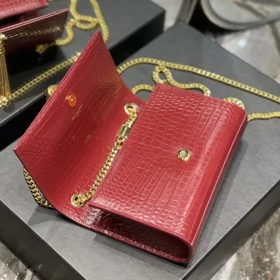 YSL KATE EMBOSSED SHOULDER BAG
