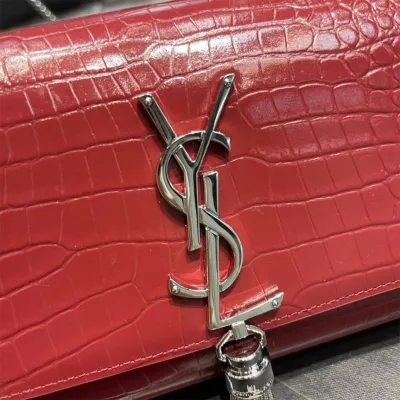 YSL KATE EMBOSSED SHOULDER BAG